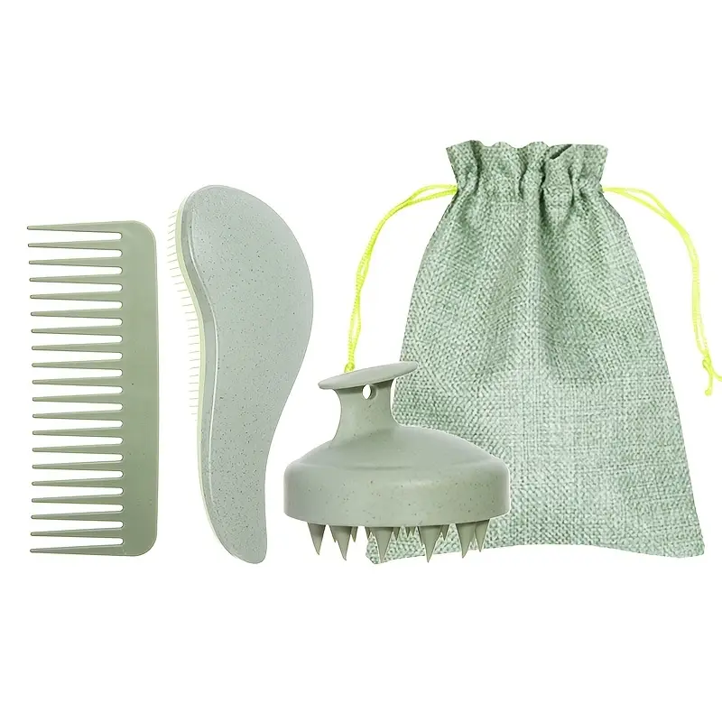Wheat Straw Hair Styling Kit with Gift Bag
