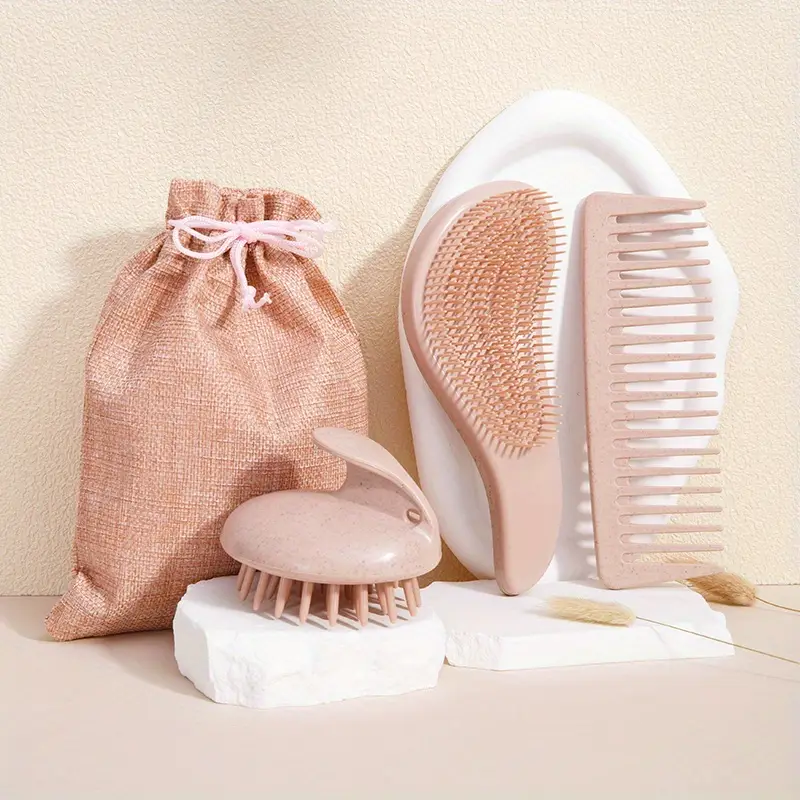 Wheat Straw Hair Styling Kit with Gift Bag