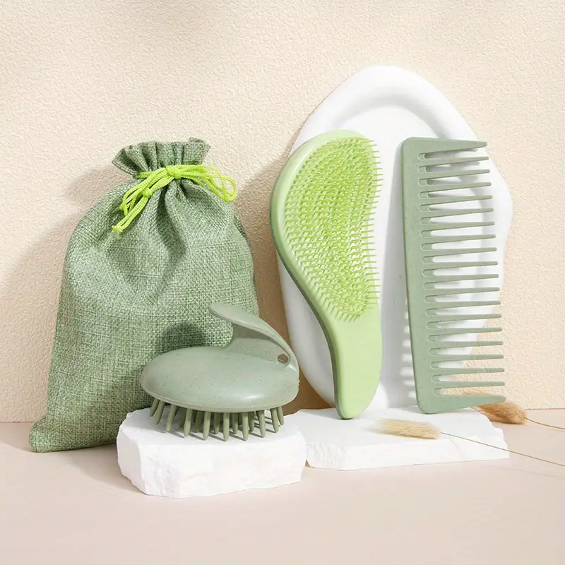 Wheat Straw Hair Styling Kit with Gift Bag
