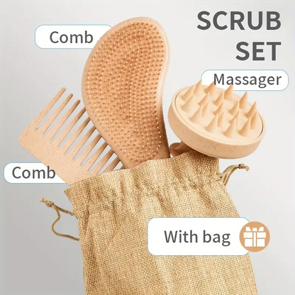 Wheat Straw Hair Styling Kit with Gift Bag