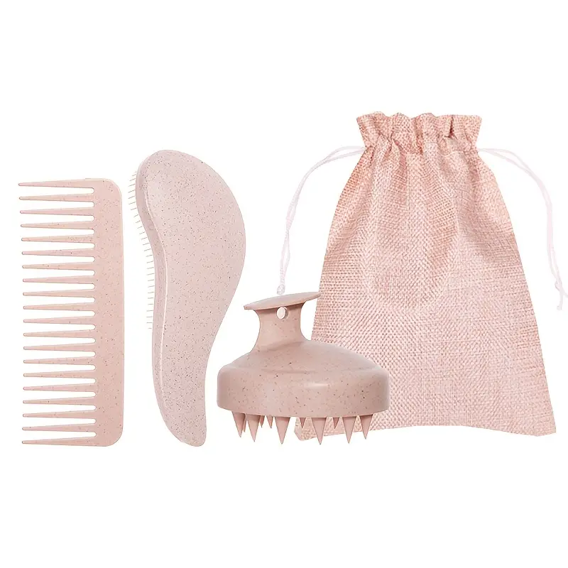 Wheat Straw Hair Styling Kit with Gift Bag